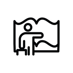 Business guide outline icon vector design good for web or mobile app