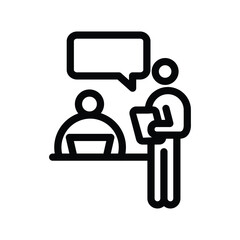 Teaching outline icon vector design good for web or mobile app