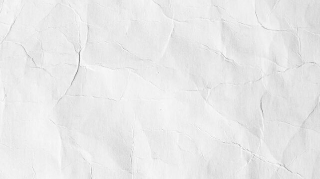 Looping white crumpled paper background texture