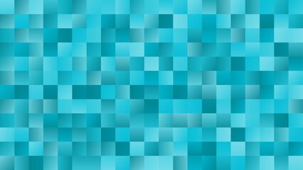 Fresh cyan gradient tile vector background with colorful geometric squares for social media and web design