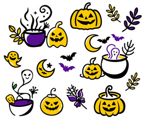halloween pumpkin set