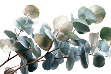Close-up of delicate eucalyptus leaves