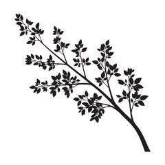 Vector background of tree leaves for artwork compositions.