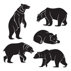 Vector art of bears