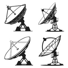 Vector art of satellite dish