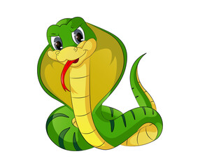green snake cartoon