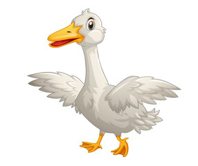 goose isolated on white