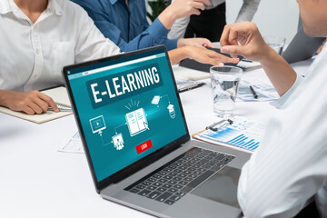 E-learning website with brisk sofware for student to study online on the internet network