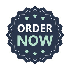 Order Now Badge Free Vector