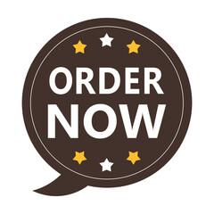 Order Now Badge Free Vector