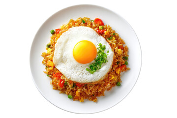 Fried rice topped with a fried egg (1)