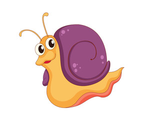 snail cartoon animal vector illustration 