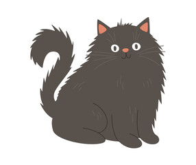 black cat cartoon
