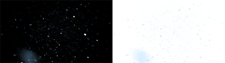 Starry night sky PNG overlay with bright celestial body and glowing particles transparent background