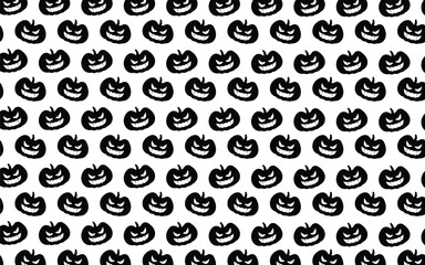 Halloween Black Pumpkins Pattern Simple Design Background