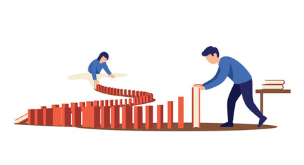 Building Knowledge Step by Step with Books and Dominoes for Learning