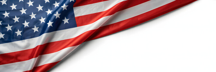 Fototapeta premium american flag banner layout with copy space for celebration themes