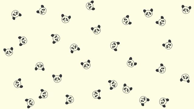 panda pattern background animation