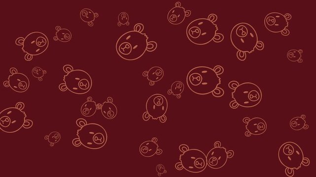 bear pattern background animation