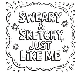 Swear Word Bold and Easy Coloring Pages For Adults And Kids 