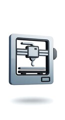 3D Printer Icon - Precision Technology for Modern Manufacturing and Design.