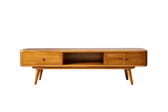Wooden TV stand with two drawers