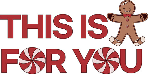 크리스마스 진저브레드맨과 사탕