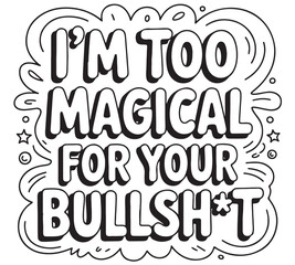 Swear Word Bold and Easy Coloring Pages For Adults And Kids 