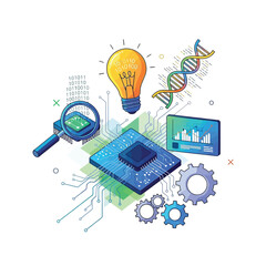 Aesthetic Digital Marketing Technology Graphic