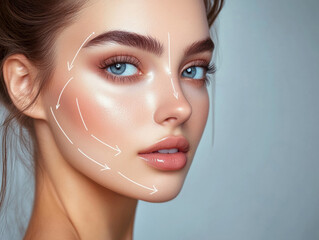 Enhancing facial beauty with contouring techniques in skincare