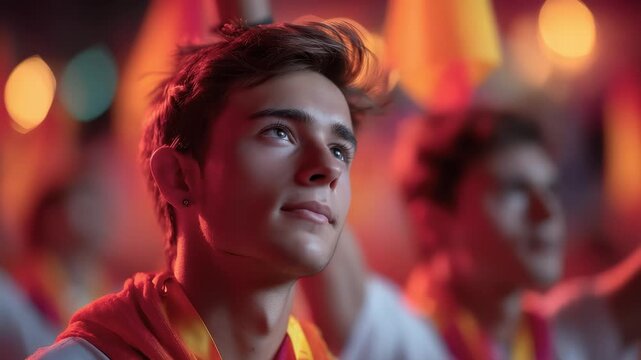 The light of hope shining in the eyes of youth