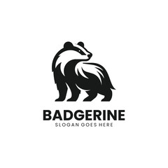 Modern Silhouette Badger Logo Design