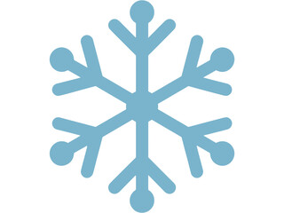 Obraz premium A stylized blue snowflake icon represents the beauty and symmetry of winter.