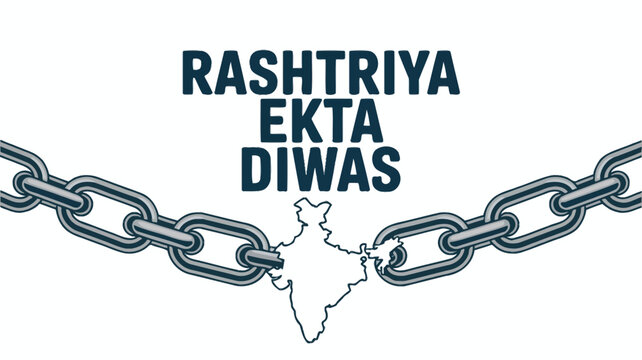 Rashtriya Ekta Diwas Unity Chain India Map