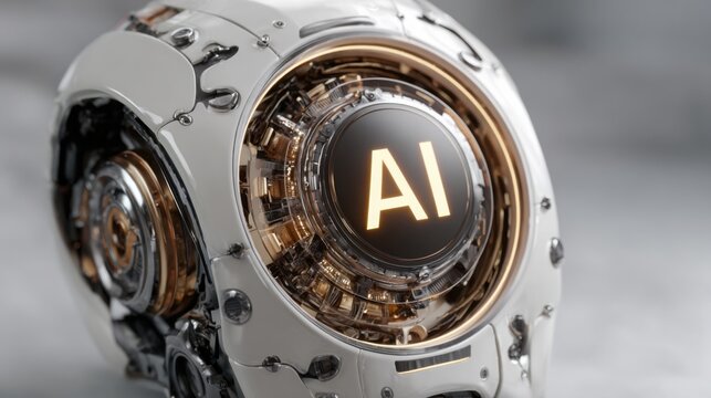 Futuristic business optimization concept featuring a modern watch with a detailed clock face for time management