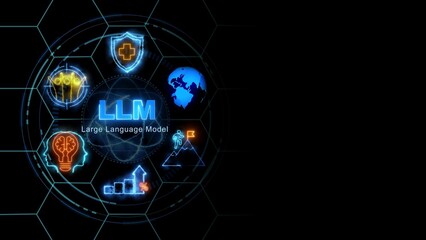 (LLM) text with a chat symbol . Represents a Large Language Model (LLM)Data performrange language tasks,answering questions, summarizing information, translating languages, writing code.