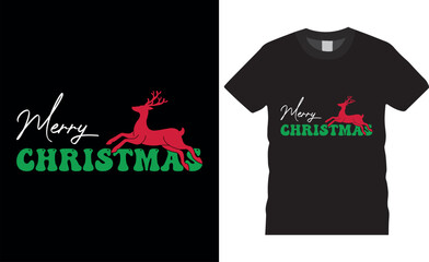 Merry Christmas Typography vector illustration t shirt design