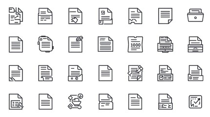 Streamline your workflow with this modern document icons pack perfect for web design and user interface needs