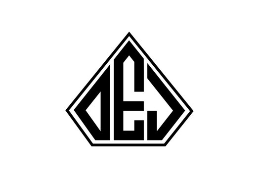DEJ Custom Monogram Logo Design.