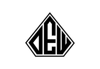 DEW Custom Monogram Logo Design.