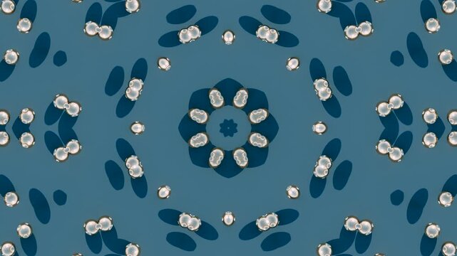Dynamic abstract kaleidoscope background in 3D with mesmerizing mandala patterns and ornamental geometry, perfect for website hero sections, YouTube intros, and digital art projects