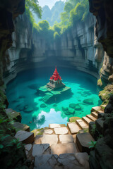 swimming pool in the jungle