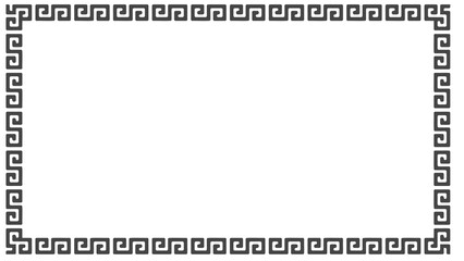 黒色の雷文フレームのイラスト