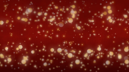 Golden Illumination on Red Background Luxury Christmas Wallpaper