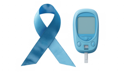Diabetes awareness and prevention symbols, created AI, PNG