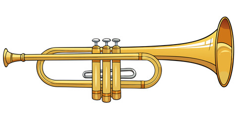 Fototapeta premium trumpet isolated on white background