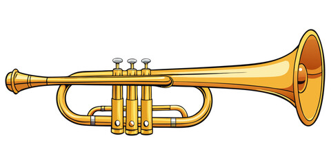 Obraz premium trumpet isolated on white