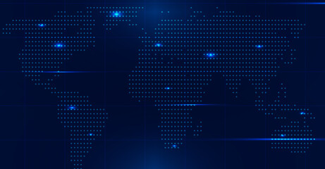 Modern Digital Dotted Map Concept