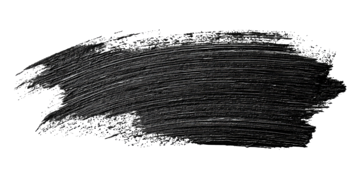 Dark, textured smear of black cosmetic product