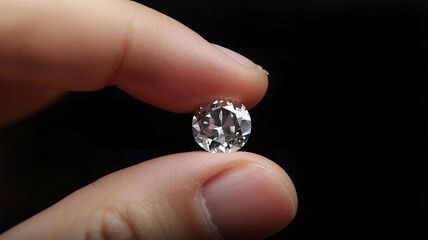 小さなダイヤモンドを持つ